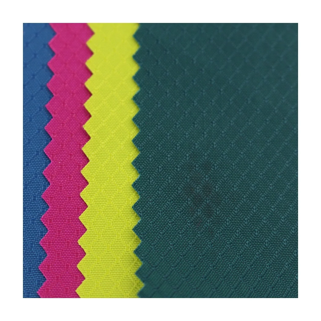 High density 210D prismatic grid nylon fabric with PU cover