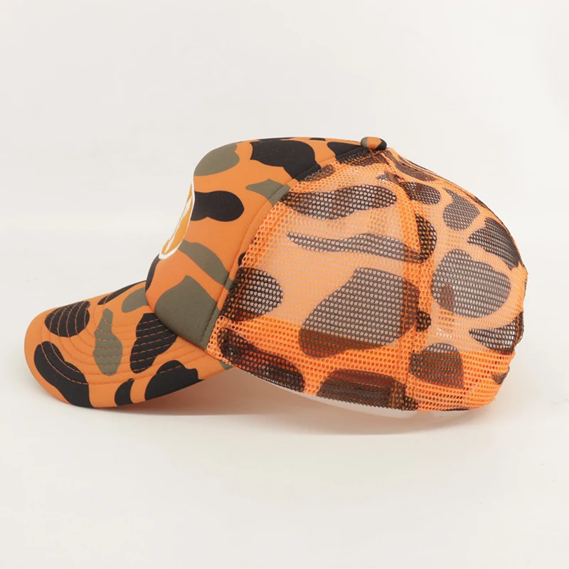 OEM 5 Panel Printed Logo Custom Foam Truck Mesh Cap 3d Puff Print Trucker Hat