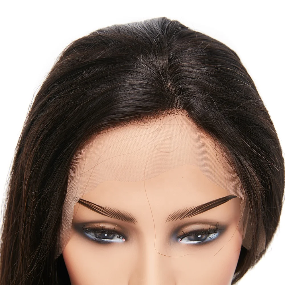 Dropshipping 100 Percent Natural Asian Women Human Hair Long Premium Swiss Lace Front Wigs Suppliers