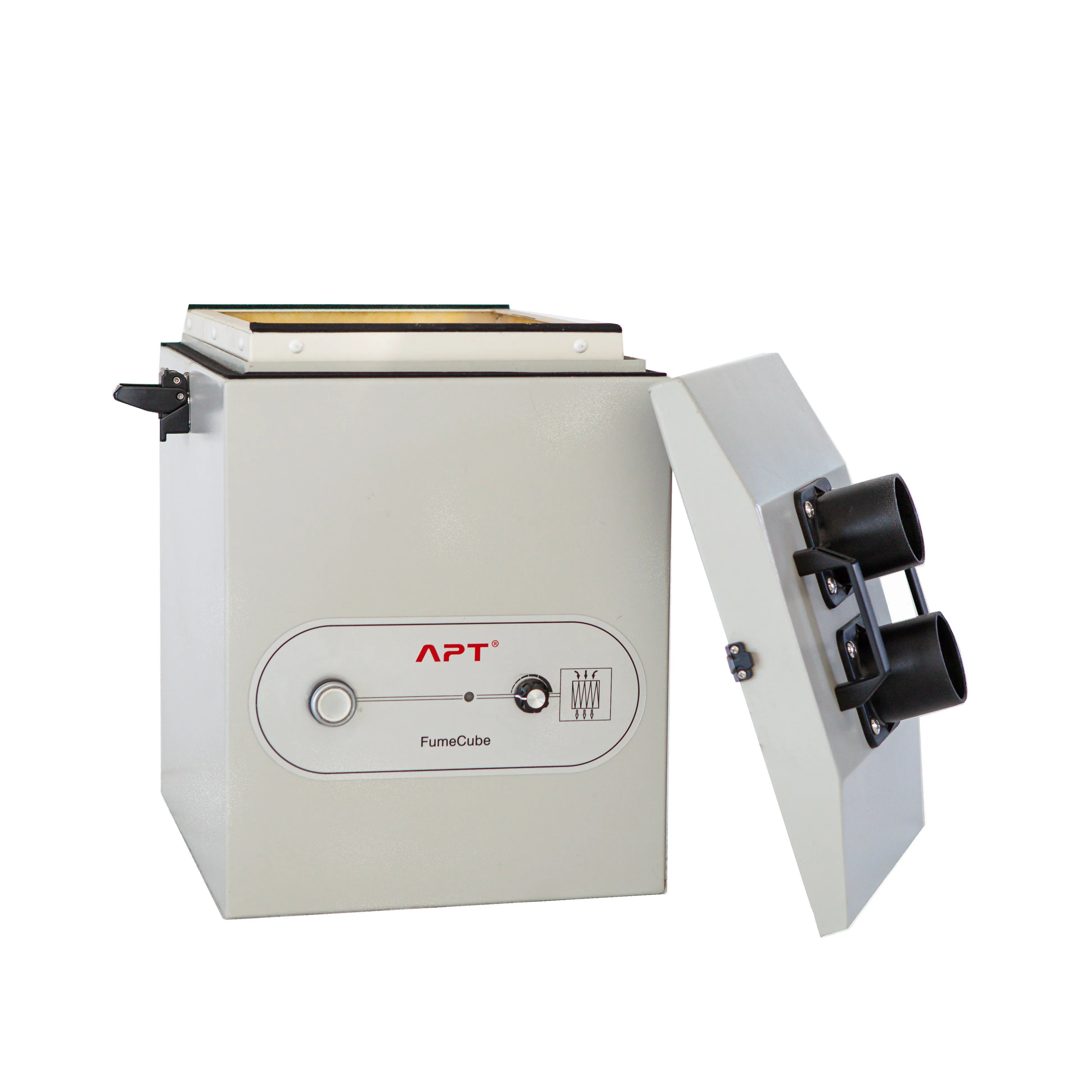 
APT Stable Air Blow Vacuum Cleaner For Solder Work Double Air Inlet Smoke Fume Purifier With Stainless Steel Arms 