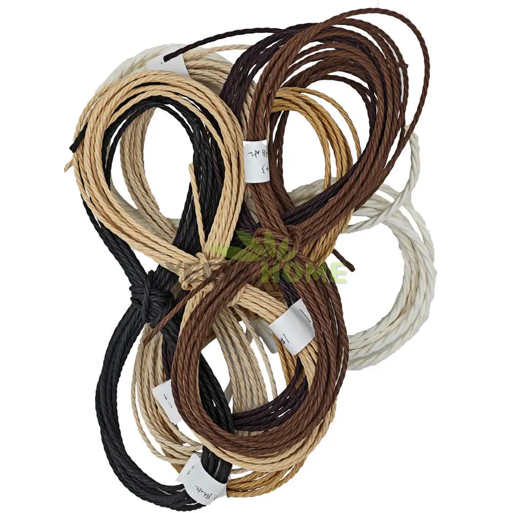 Eco-friendly Colorful 3-Ply Twisted Danish Paper Cord Coil for Chairs Furniture Handicrafts