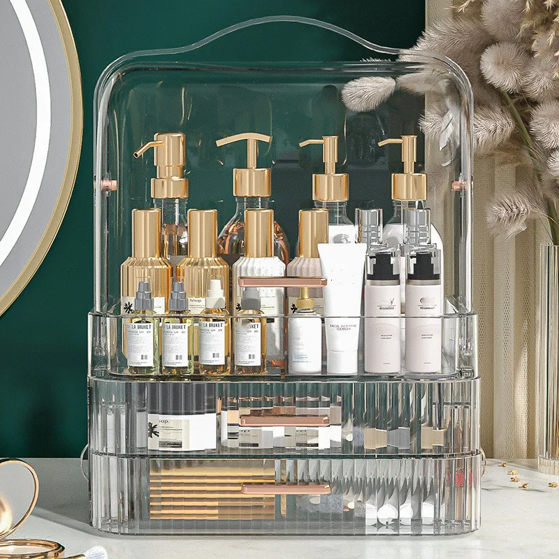 OWNSWING Large Capacity Makeup Organizer Cosmetic Storage Box With Drawer Makeup Storage Container For Vanity