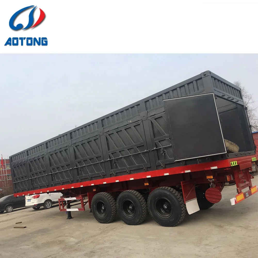 side wall house van type cargo transport box semi truck trailer van cargo truck