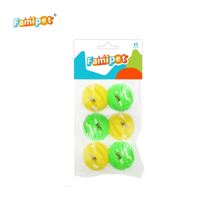 
Professional Manufacture Funny Plain Plastic Balls With Bells Competitive Price Interactive Cat Toy 