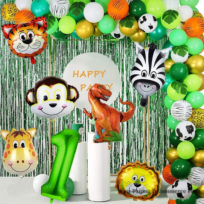 Custom animal jungle theme party decoration baby shower gifts boy kids 1st birthday party decoration