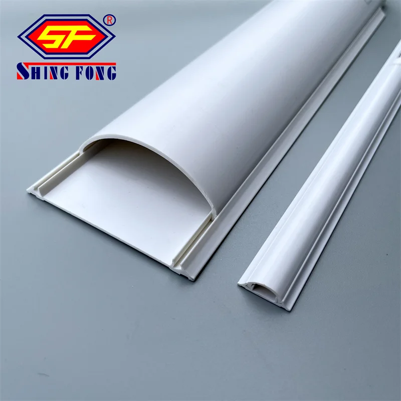 PVC Arc Floor Cable Trunking Round Trunking Bahrain 70x20mm Half Moon Cable Duct