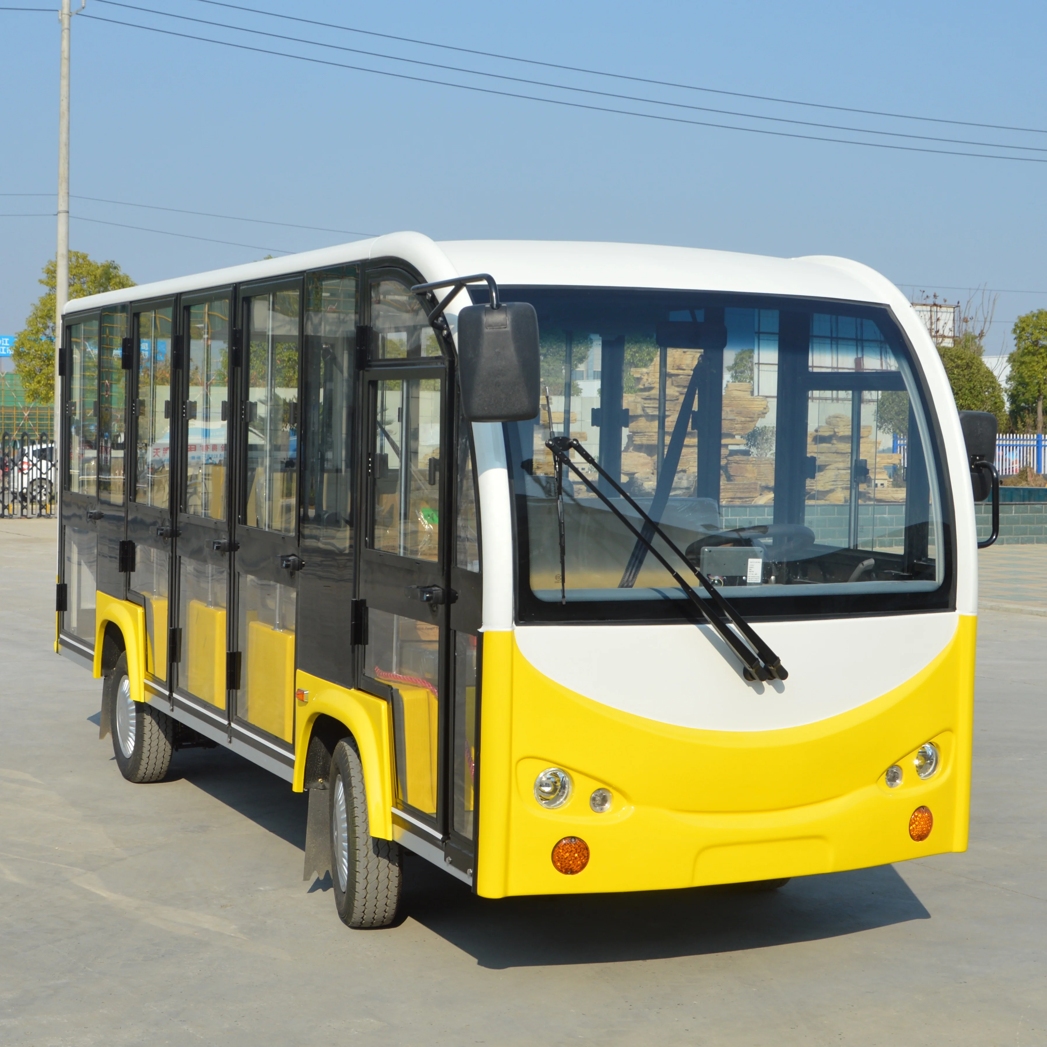 Factory Supply 14 Seater Electric Tourist Shuttle Bus