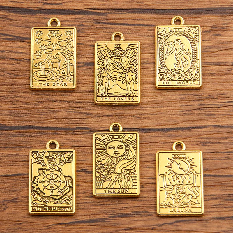 Huanye 6 14*23 мм цинковый сплав аксессуары AliExpress Горячая Распродажа Instagram ниша Подвески Таро