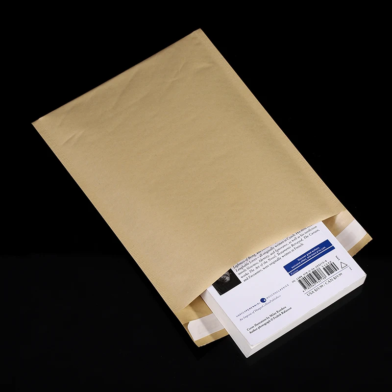 Recyclable Custom Print Washable Self Seal Biodegradable Kraft Paper Mailer With Bubble Padded Clothing Packaging Bag