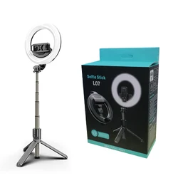 4in1 selfie ring light Wireless Remote Control selfie stick mini tripod Handheld Extendable selfie stick With LED Ring light L07