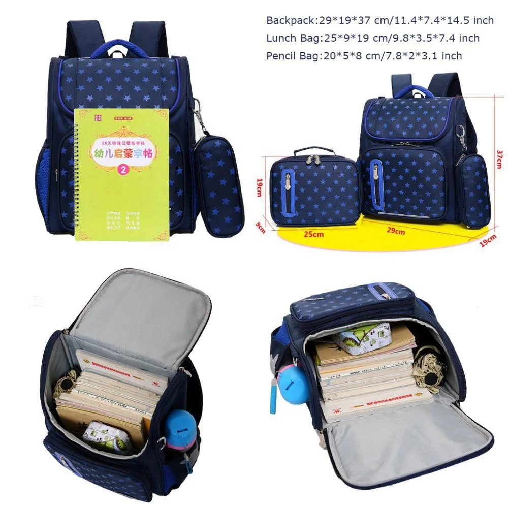 3 in 1 Kids Backpacks for School Bags for Boys Girls Bookbags and Pencil Lunch Box