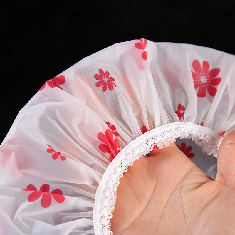 Waterproof Bath Hat Thickened Waterproof Oil Fume Cap Women Spa Hair Salon Supplies Shower Cap Bathroom Accessories