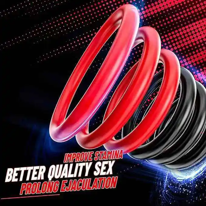 Silicone Penis Ring Ejaculation Delay Cock Rings Dick Erection Cock ring Male Chastity Adult Sex Toys For Men Lock Sperm Trainer