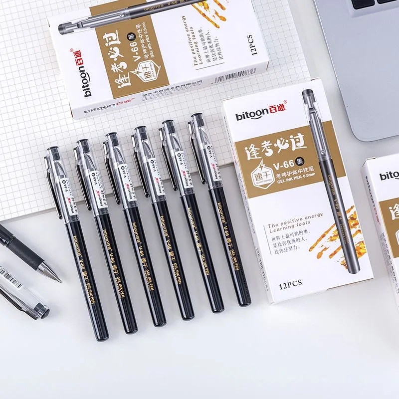 Custom Blue 0.5mm 0.7mm Gel Pens School Supplies Stationery Wholesale Custom Ink Oil Signature Neutral Made China Plastic