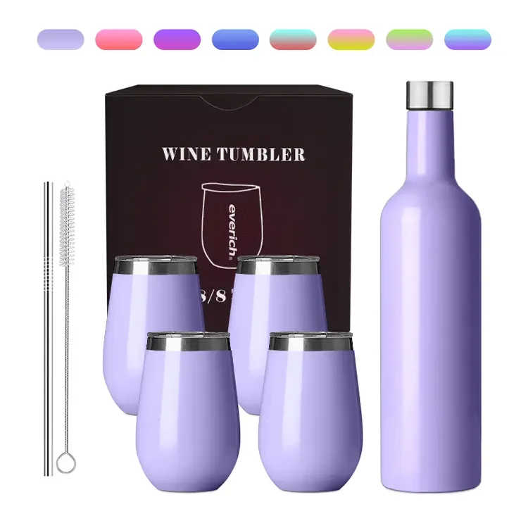 high quality special shape wine tumbler gift set 17oz wine cup with other four small tumblers made in china