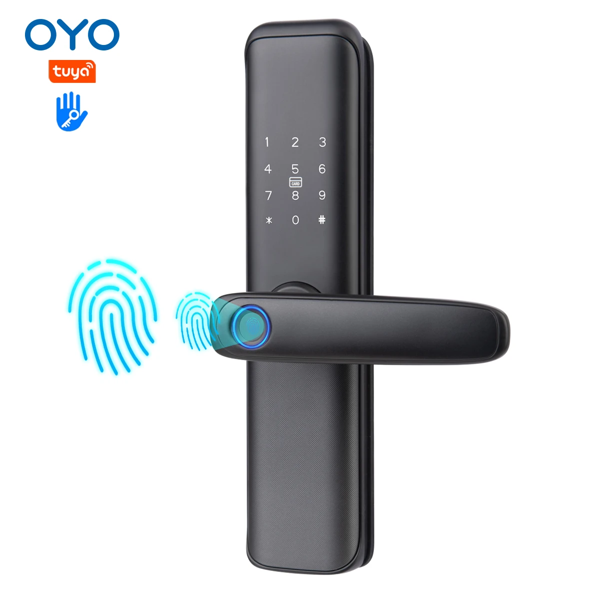 OYO деревянная дверь биометрический дверной замок интеллектуальный замок с паролем карты открывания двери безопасности Умный Замок с отпечатком пальца
