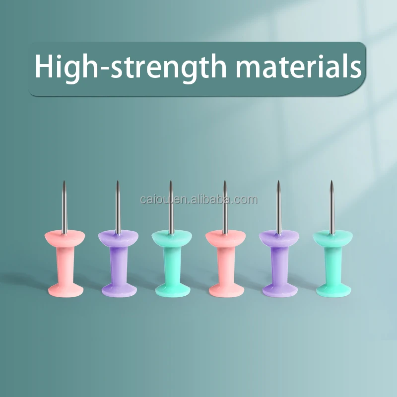 wholesale colored metal pin Office thumb map push pin for notice cork board 100pcs plastic box packing