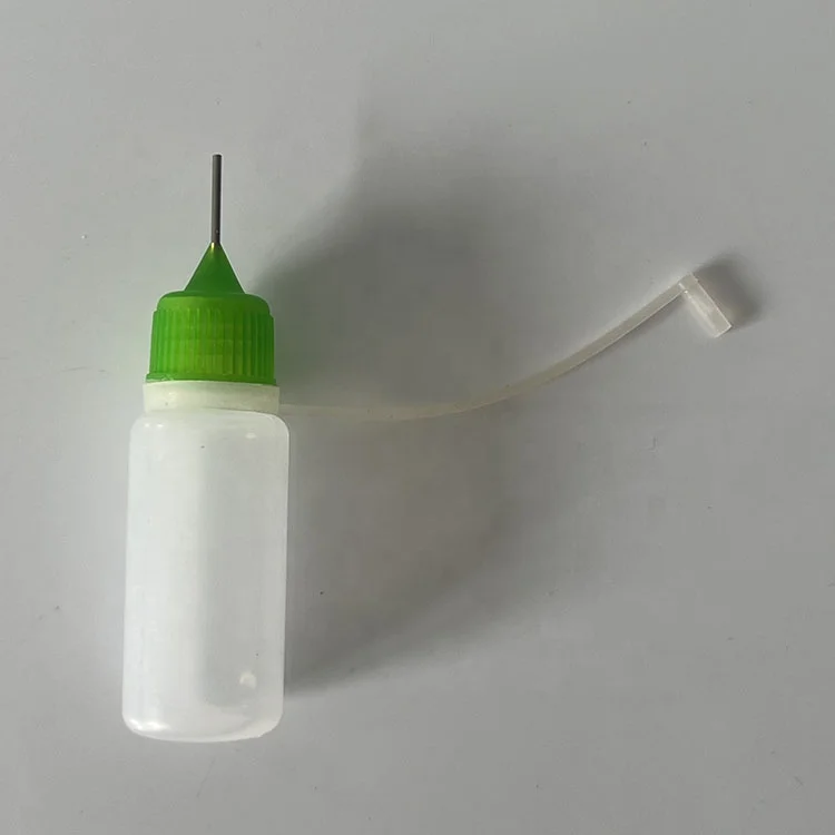 Wholesale 10ml 15ml 30ml 50ml PE Plastic Bottle With Steel Needle Tip for Glue PE Soft Squeeze Bottle
