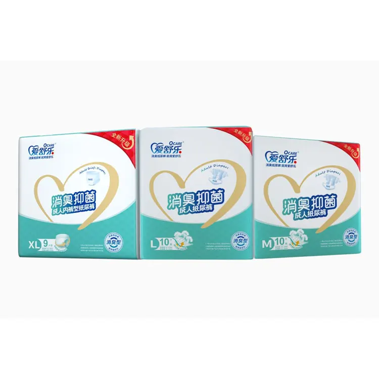 White Large Unisex Incontinence Adult Diapers Disposable Incontinence Briefs with Maximum Absorbency