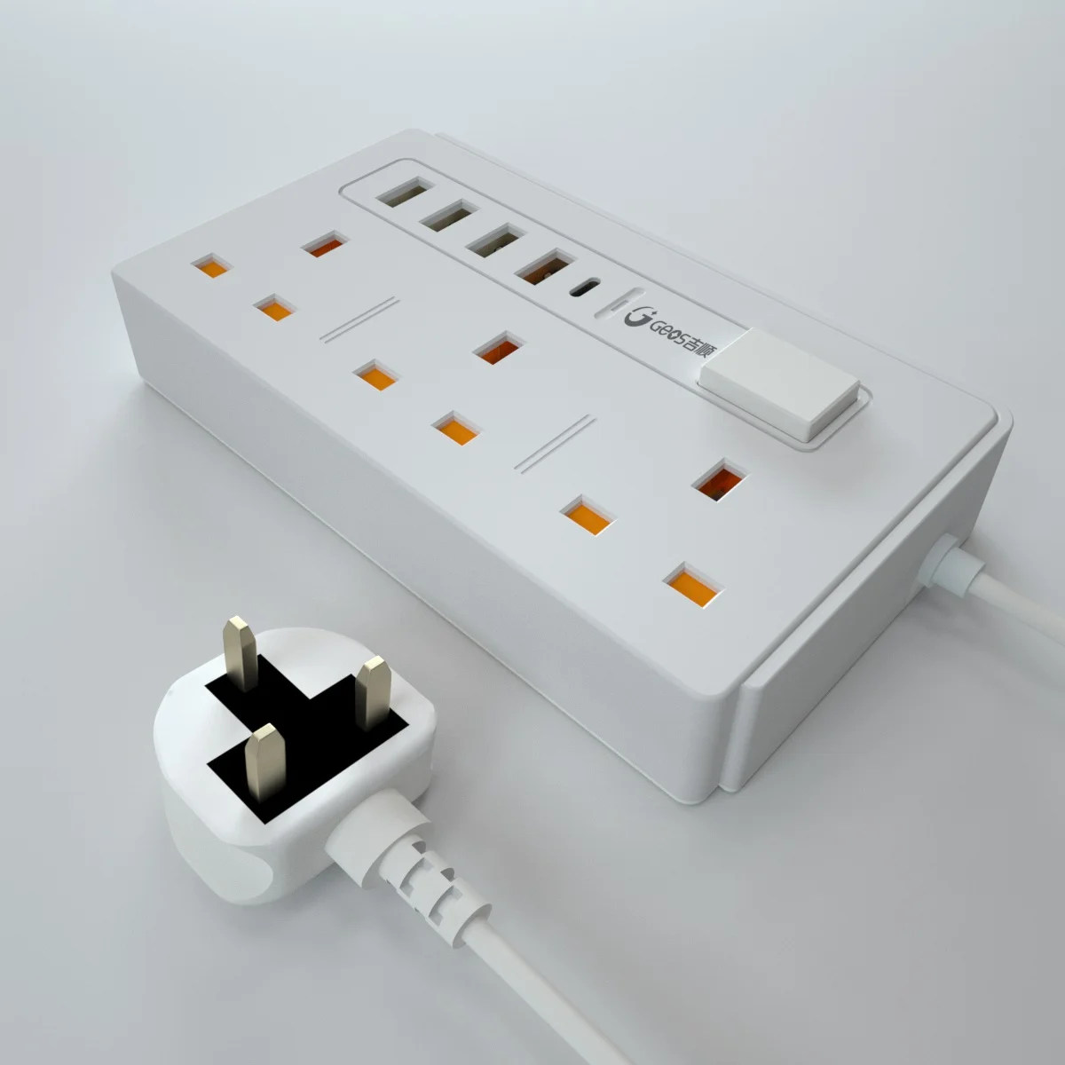 Гибкое USB-устройство для быстрой зарядки, удлинитель для мобильного телефона, разные розетки, шнур Великобритании, зарядная станция