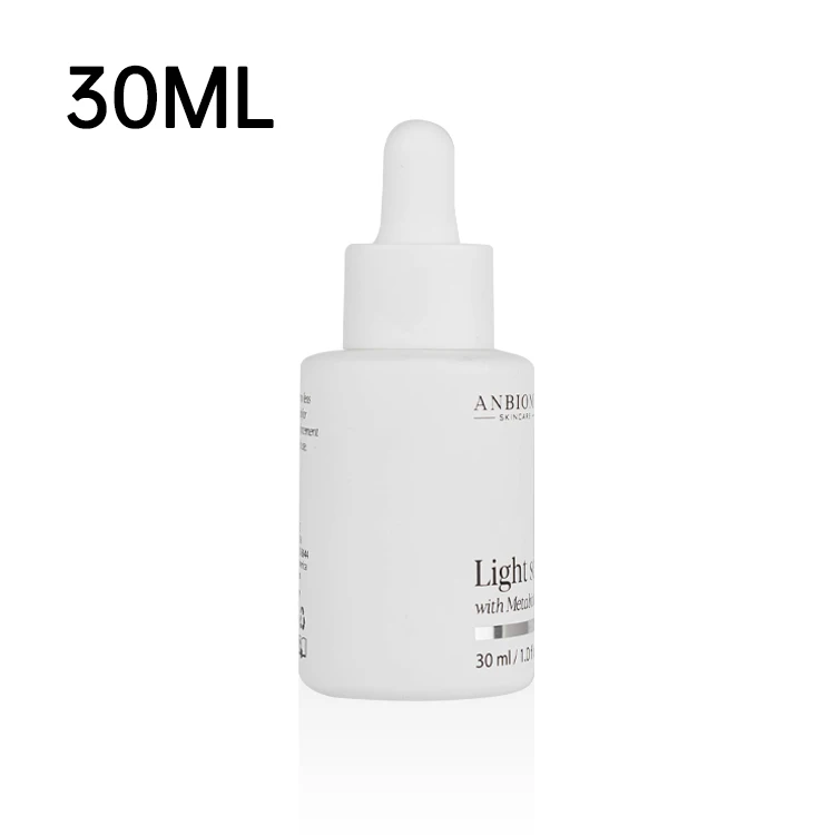 30ml mat white glass bottles skincare set  packaging container glass dropper bottles