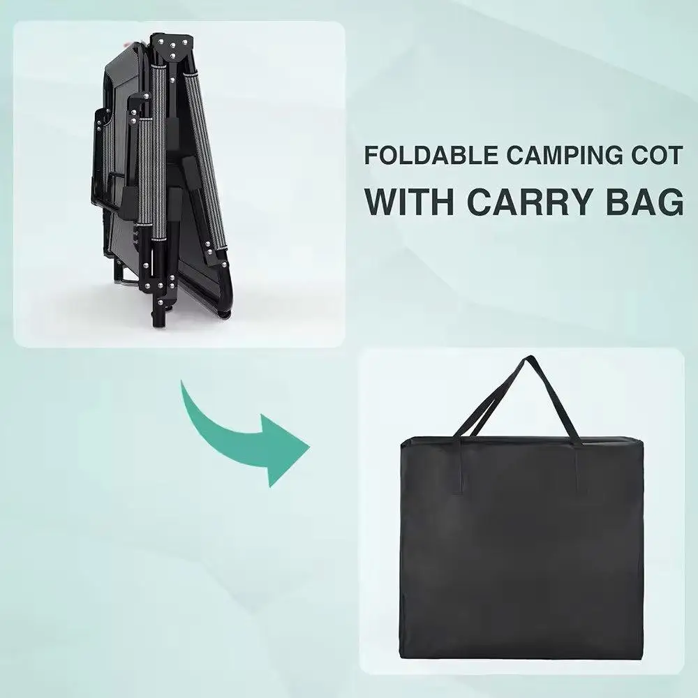 Folding Camping Adjustable Portable Outdoor Heavy Duty Recliner Camping Bed For Family Camping Trips