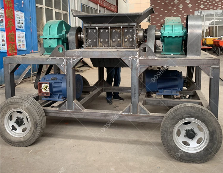 Solar panel crushing Waste Plastic Scrap Metal Recycle Crushed Tyre Shredder Machine Double Shaft Paperboard Shredder Machine