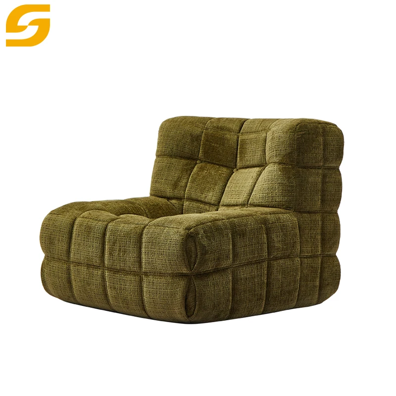 Compression Sealed Vacuum Package Lounge Chair Comfortable Corduroy Seat High Density Foam Accent Chair Compressed Sofa For Home