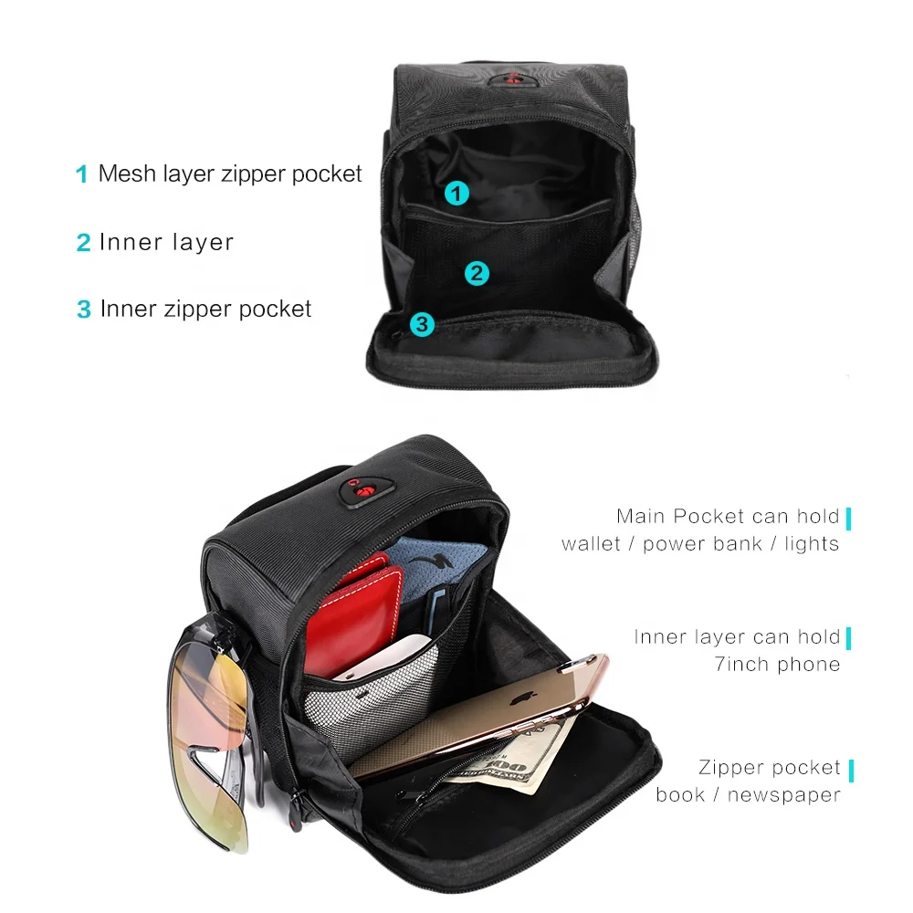 
Rhinowalk multifunction waterproof front top tube bicycle handlebar bag 