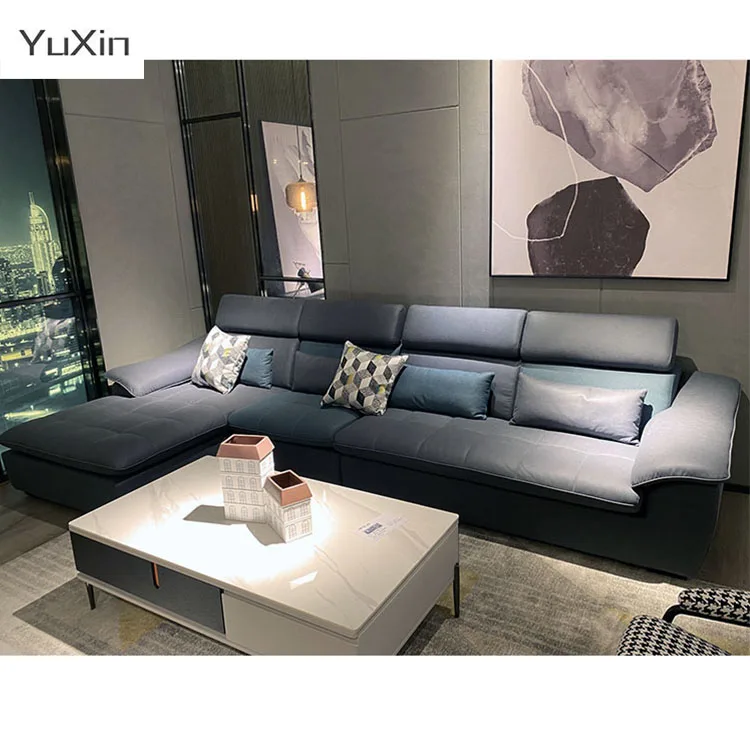Living Room Nordic Modern Style Furniture Sets Design Fabric Corner Sofa Lounge Sectional Velvet Sofa Luxury L Shaped Sofa