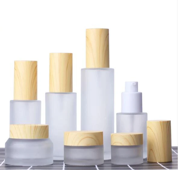 20ml 30ml 40ml 60ml 80ml 100ml 120ml glass pump lotion bottle cream jar glass roller bottle glass dropper bottle for cosmetic