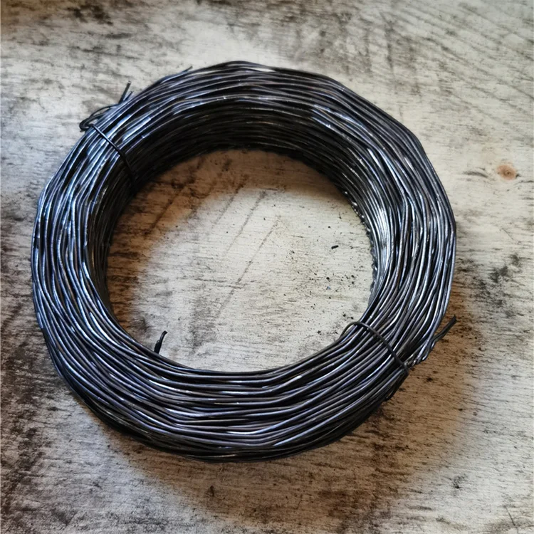Black Coated Double Loop Tie Wire BWG 18 BWG 16 Galvanized Twisted Coil Iron Binding Steel Wire Black Annealed Wire Tie