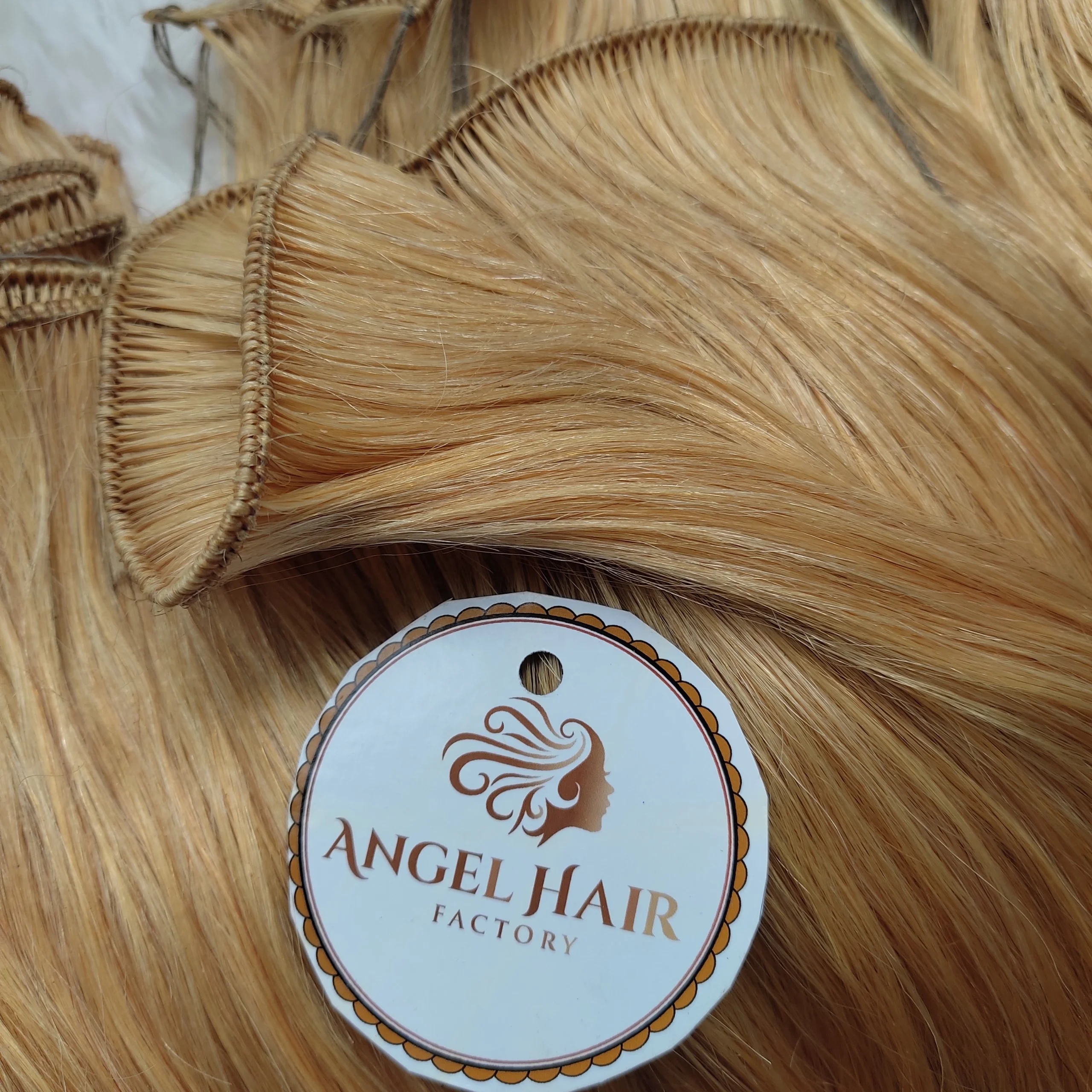  Высококачественные человеческие волосы для наращивания связанные вручную длинные большой запас-ANGELHAIR