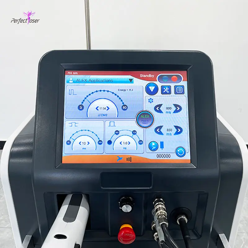 Perfectlaser Hair Removal Alexandrite Laser 755nm  Alexandrite Laser  Nd Yag Long Pulse Laser Hari Removal Machine