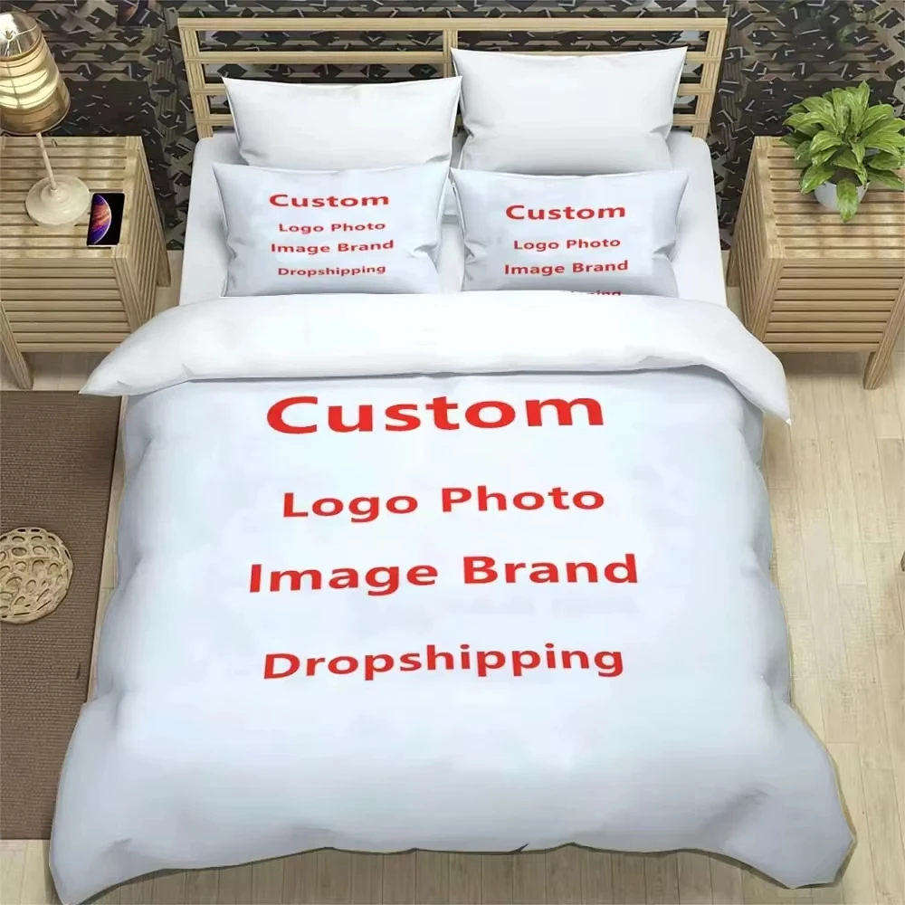 Personalized Customize Photo Logo Brand Image Duvet Cover Bedding sets Soft Quilt Cover and Pillowcases Single_Double_Queen_King