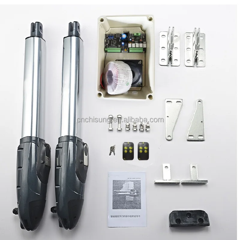 Big arms Remote Electric Double Automatic Swing Gate Opener support solar power