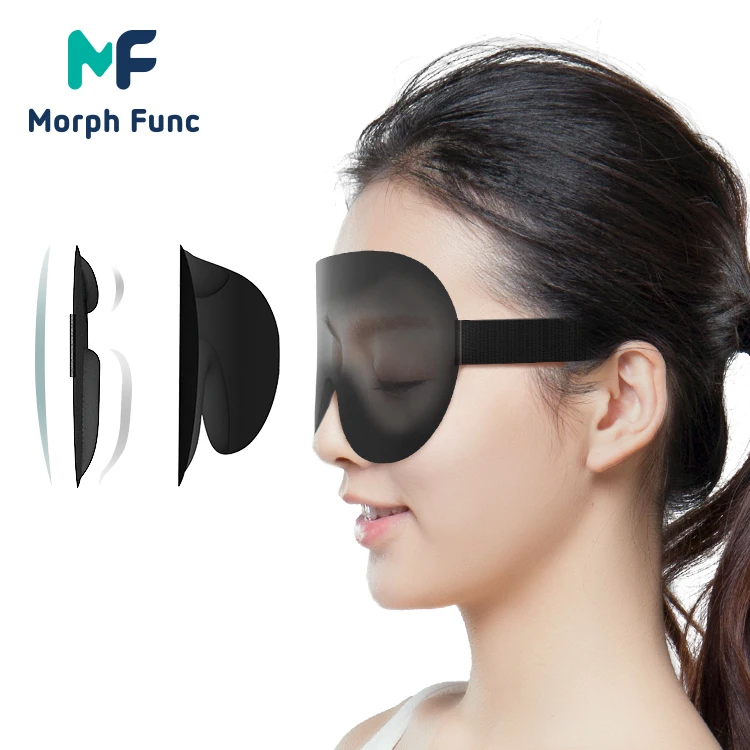 Sleeping Mask Eye, Custom Night Luxury Private Label Adjustable Black Sleep Eye Mask