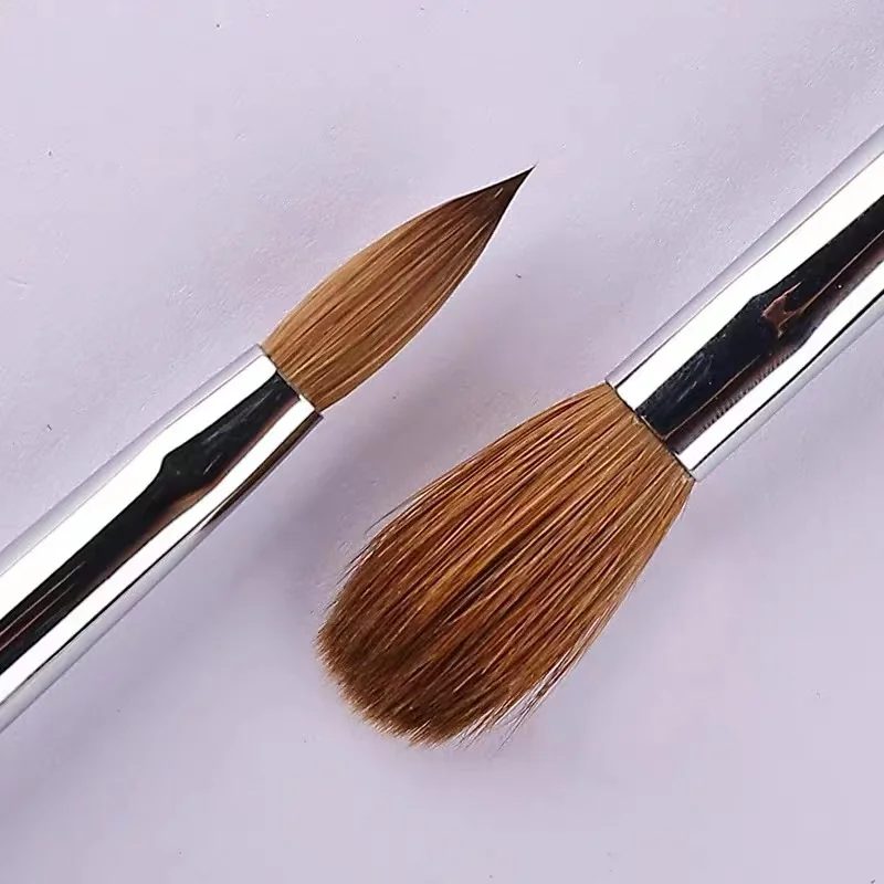 Pure 70% Konlinsky Nail Brush Colorful Coated Wood Handle Glue Mixing Acrylic Gel Pen Brush Nail Art Manicure Round Pen Brush