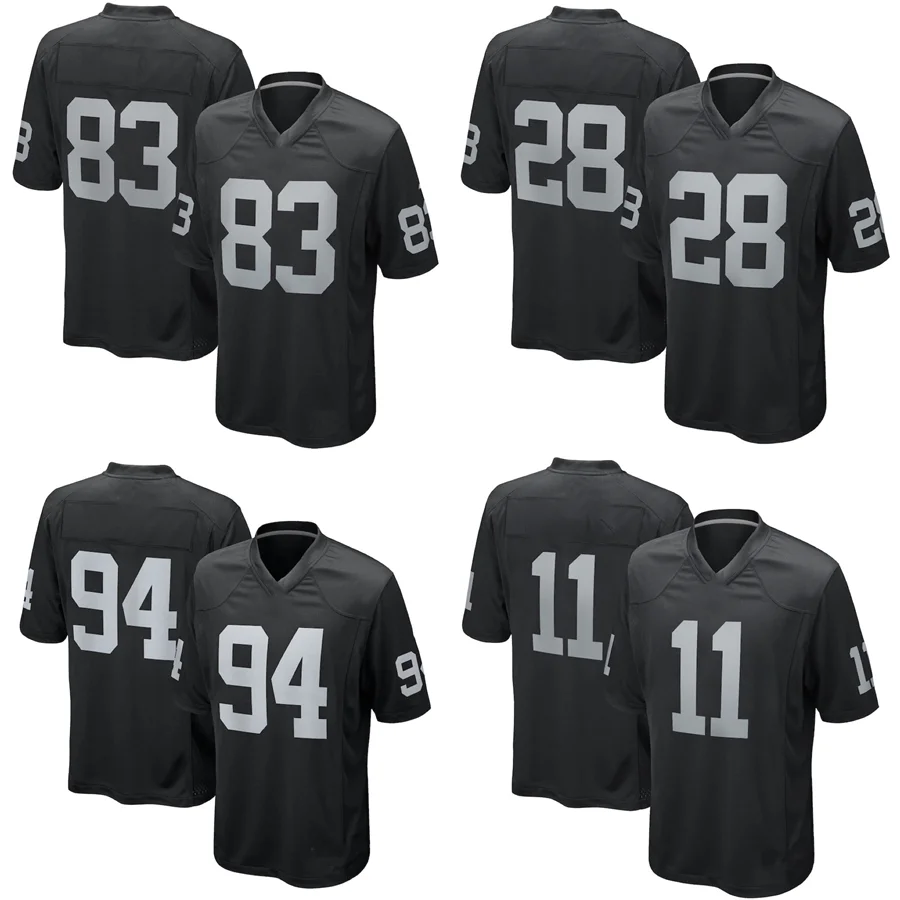 New Customize Rugby Quality Embroidery Oakland 24 Lynch American Football Jersey