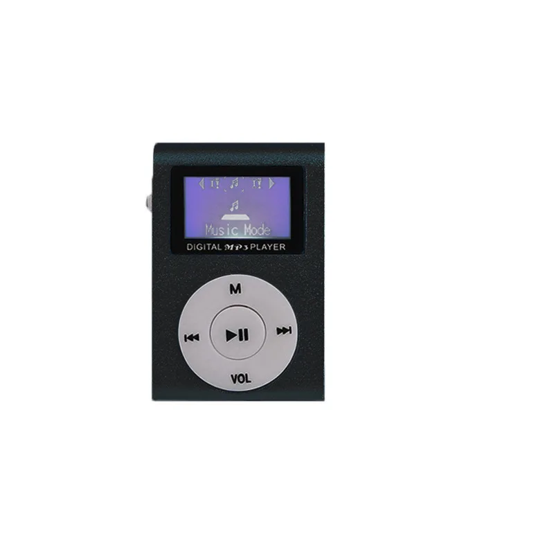 Бесплатная доставка Мини USB MP3-плеер с металлическим зажимом ЖК-экран поддержка 32 ГБ Micro SD TF слот для карты цифровой MP3 музыкальный