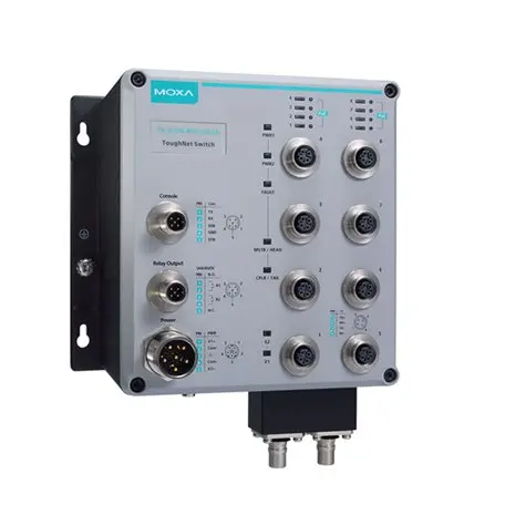 MOXA TN-5500A серии EN 50155 8-18-портовые коммутаторы Ethernet с до 8 портами PoE и 2 гигабитных портов