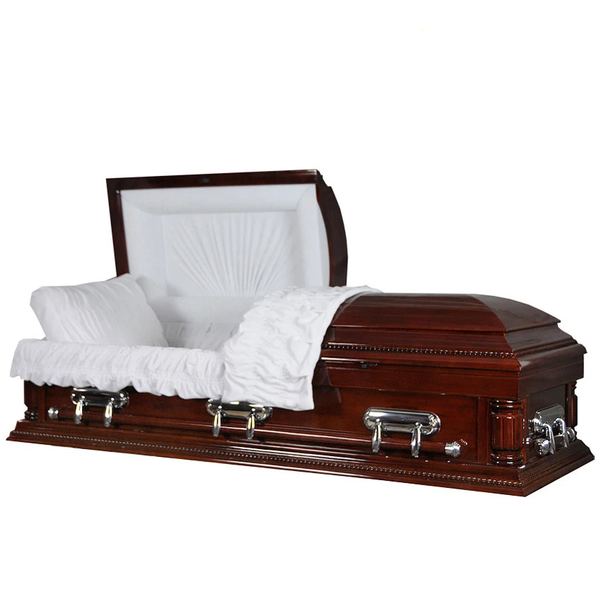 JS-A3536 American style cheap wooden funeral caskets