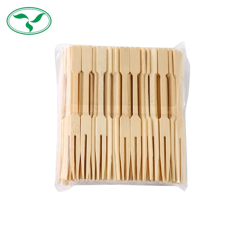 Party Use High Quality Disposable Mini Bamboo Picks Bamboo Food Cocktail Fruit Fork