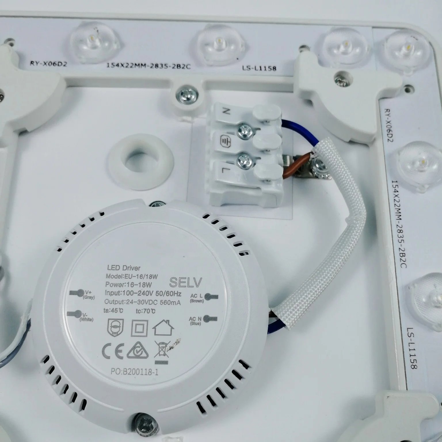 Hot sales Square Shape Multi color ring led ceiling light for surface mounted for bedroom