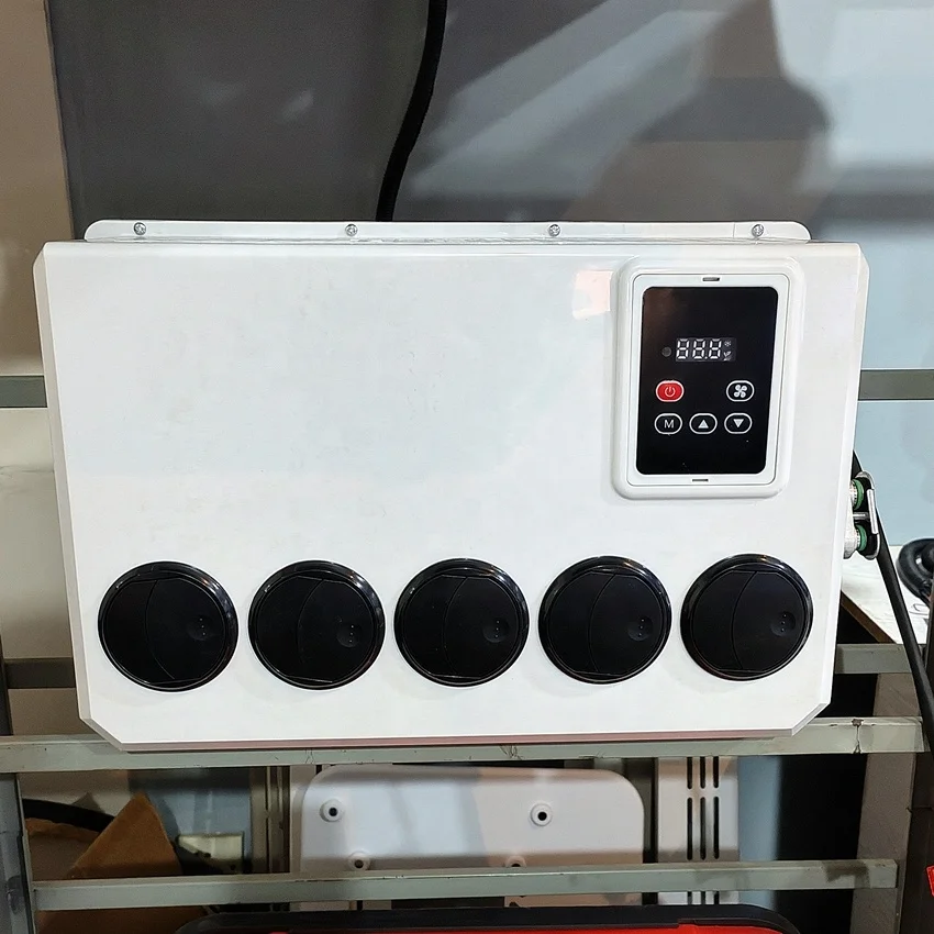 coolant cooling truck parking cooler crane excavator 24V aircon harvester 12v tractor air conditioner