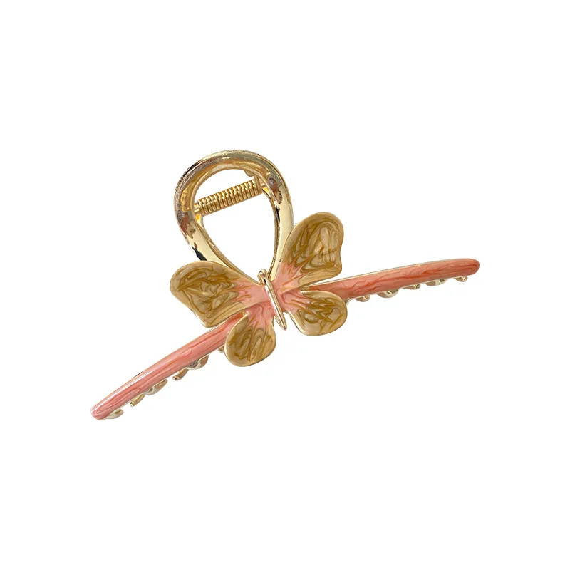 11.5CM Large Size Korean Fashionable Style Hair Claw Clip Metal Alloy Butterfly Shark Clip Hair Accessories For Women