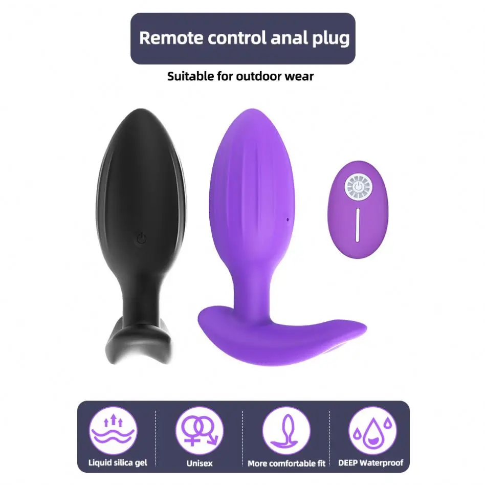 new plug anal con vibration remote control electric anal plug rear toy massager  Butt Plug  Anal sex toys for man and women