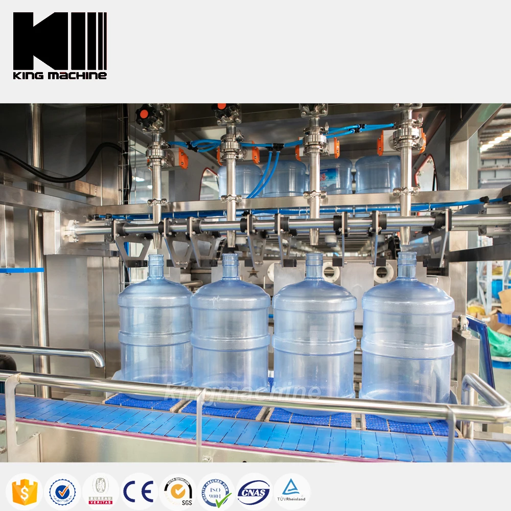 Manufacturer automatic 19 liters drinking water bottling machine 4 gallon barrel water making equipment line