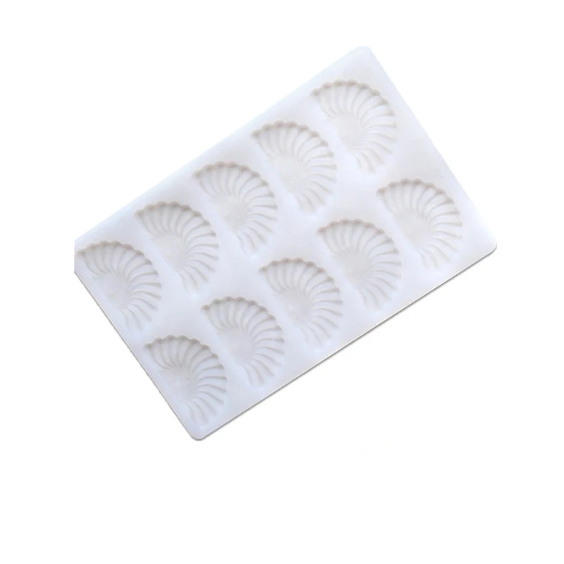 802 Stocked 8 hole fan shape silicone chocolate mold silicone fondant mould cake decoration mould cake tool resin bpa free candy