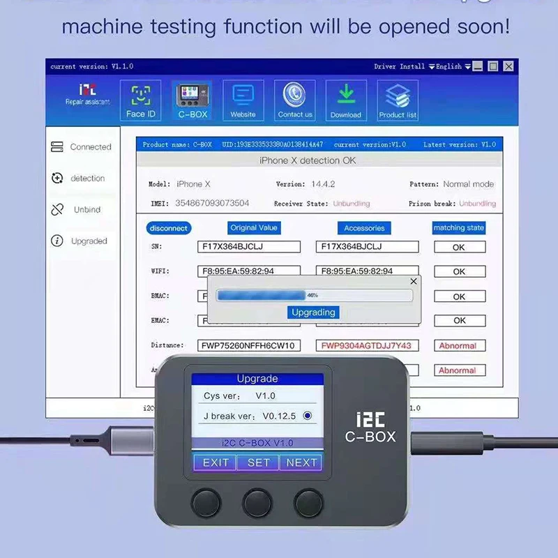 i2C C-Box Cydia-intelligent Terminal For Bypass ID Password  On IOS Device PC Free/Query Wi-fi/Bluetooth Address For